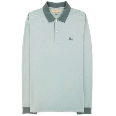 burberry eucalyptus green pique polo|Burberry Polo Shirts for Men .